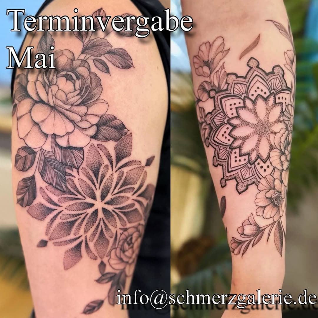 TerminVergabe für unsere Ivo !

Die ersten Termine für Mai gehen raus und wir freuen uns über euer Interesse und auf eure Nachricht. 
Ivo ist neu bei uns im Team, hat aber bereits mehr als 10 Jahre Erfahrung.
Auch wenn sie eine sehr gute allrounderin ist, freut sie sich aktuell über eure Anfrage für die Bereiche Floraled/Fineline/Dotwork und Mandala... viel für die Damen also. 
Termine gibt es wie gewohnt über unsere social Media Kanäle oder unter

Info@schmerzgalerie.de 
WhatsApp: +49 178 8663886

@koerper_stahl_tattoo 
@schmerzgalerie_fashion 

#Tattoo #tattooartist #Tätowierer #tattooshop #tattoostudio
#schmerzgalerie  #mandala #mandalatattoo #flowertattoo #surrealart #badoeynhausen #nrw #gothic #gothictattoo #realistictattoo #fineline #finelinetattoo #dotworktattoo #dotwork #Bielefeld #minden #herford #Lübbecke #bückeburg #stadthagen #Hannover #Münster #Osnabrück