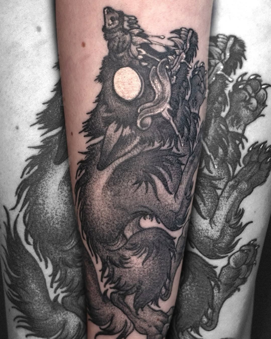 More work on this Over the Garden Wall sleeve by @jessigraden​
Thanks for looking!​
#leviticus #tattoo