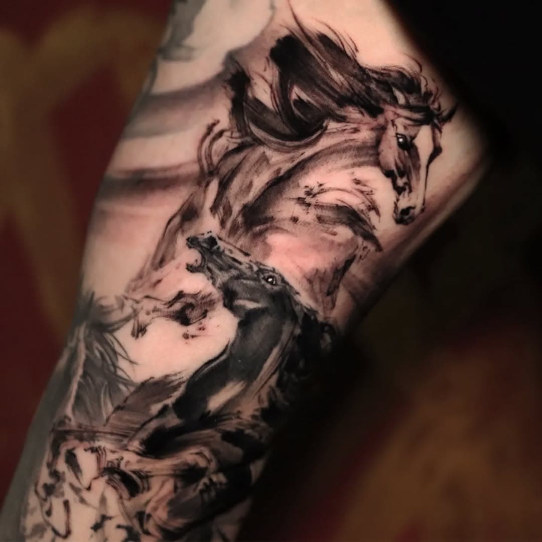 🐎🐎🐎 With last name 李 for David
.
Half fresh half healed