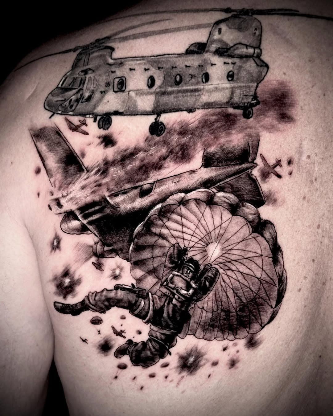 Added this to an aviation themed tattoo today…a couple more sessions yet 😎