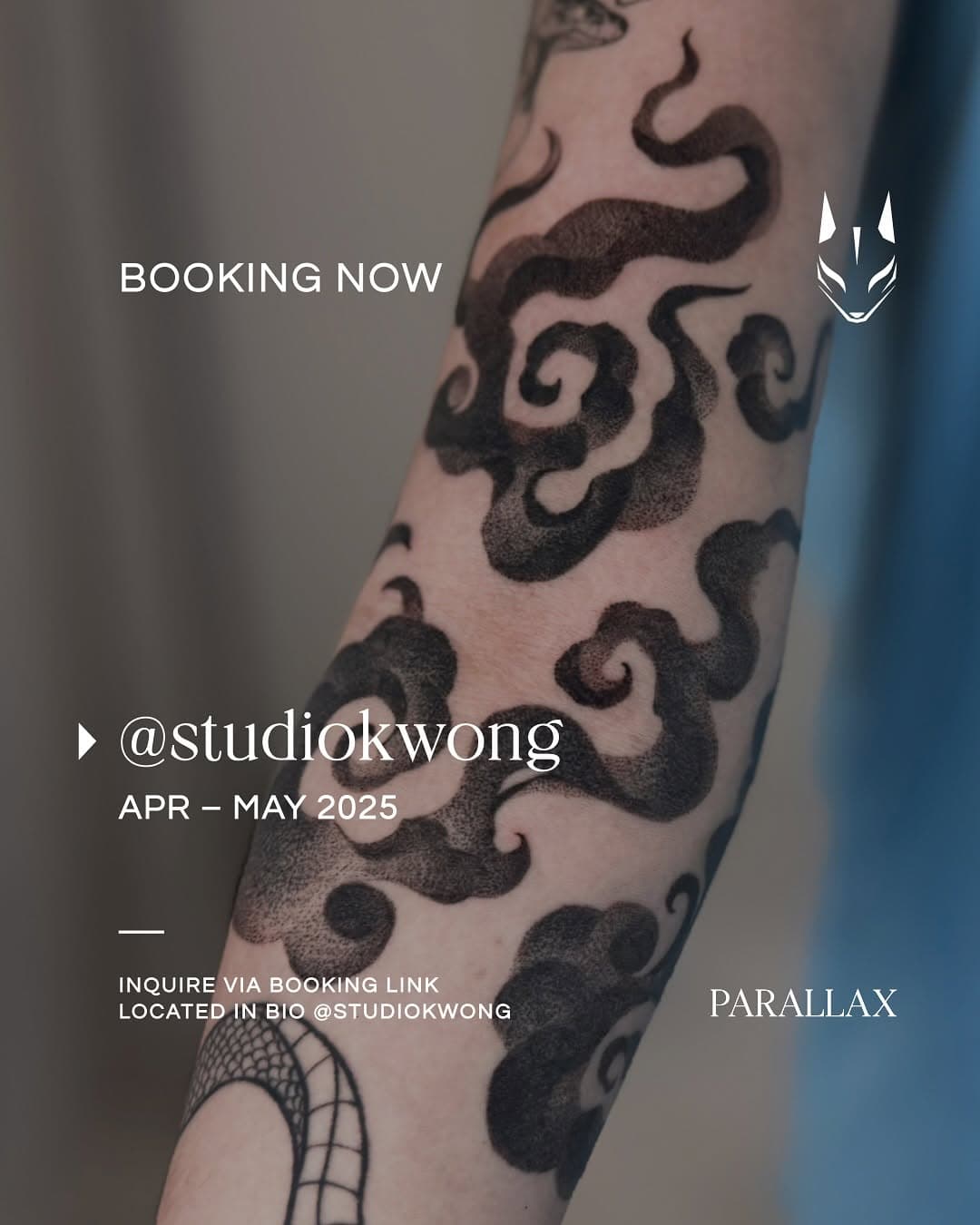 Hi Bay Area! @studiokwong is now BOOKING for April and May at ⭐ apprentice rates. ⭐

Kevin is a seasoned professional artist with over a decade of experience in illustration and art direction. Channeling his creative background into tattooing, Kevin is working on developing a distinct tattooing style threading geometric elements with ephemerality and drama. Currently looking to do more flowy, illustrative, ornamental and dot work pieces. ☁️

To book, go to @studiokwong and inquire through the profile page link.