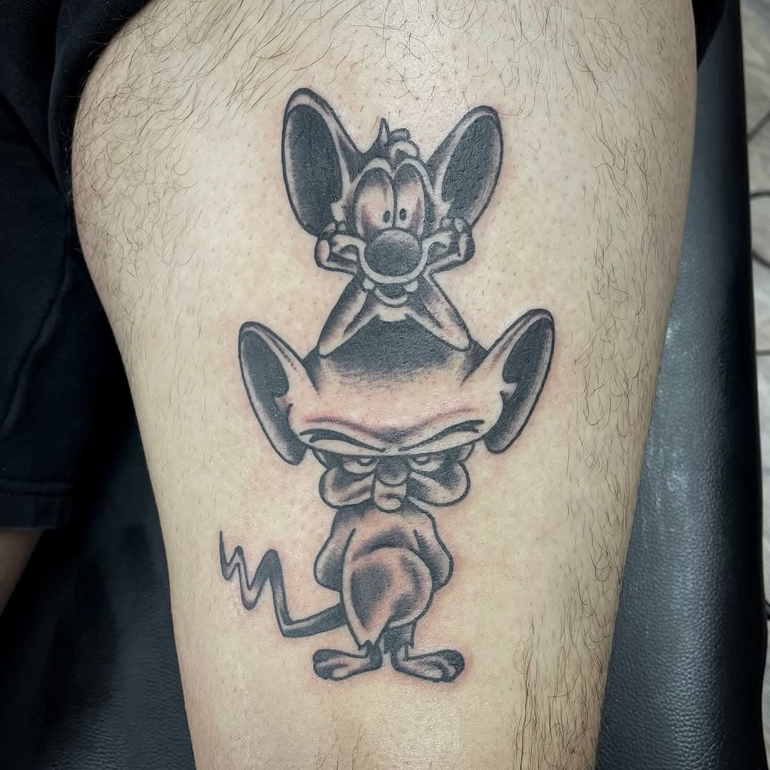 Pinky & the Brain today at @brasshearttattoocanton