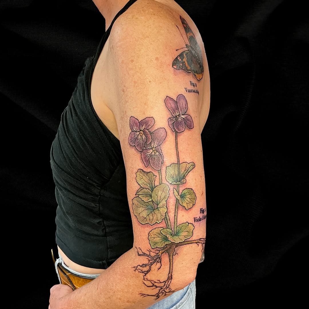 Love this scientific illustration butterfly and flower tattoo by @grayillu 🦋 Swipe to see a better shot of the butterfly from the back! Be sure to follow her for more amazing art and come to our Emerge Art Show this Saturday if you'd love the chance to win a gift card and see some amazing new paintings by Cass and 5 other local artists!

Fill out the booking request form on our website to book your own lovely tattoo with Cass ✨ 

#butterflytattoo #butterflytattoos #butterflytattoos🦋 #butterflyart #butterflyart🦋 #insecttattoo #thecopperwolf #olympiawa #olympiawashington #tumwater #tumwaterwa #pnwartist #pnwtattooartist #scientificillustration #scientificillustrationtattoo #colortattooartist #colortattoo
