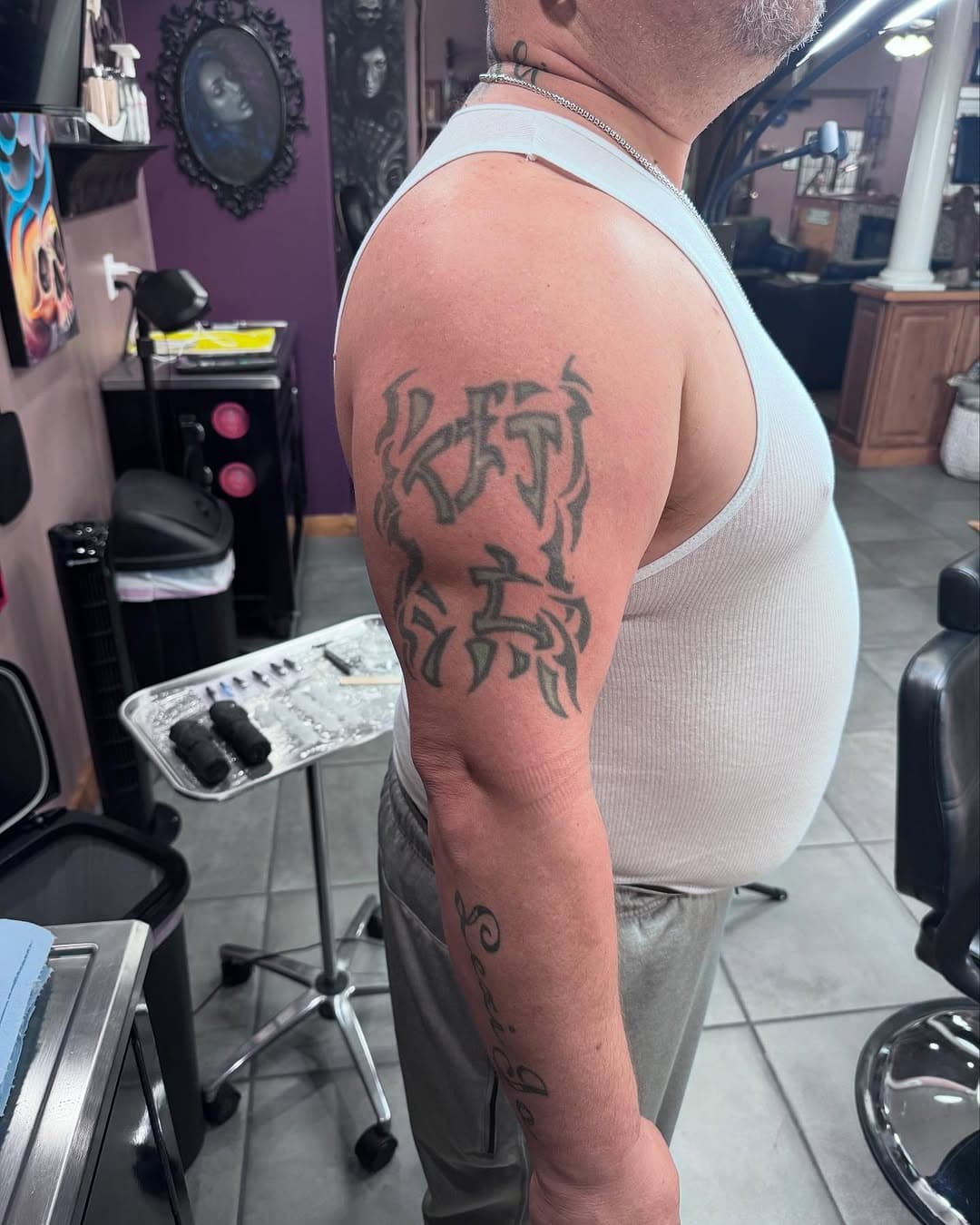 Started this cover up today. Not quite done
