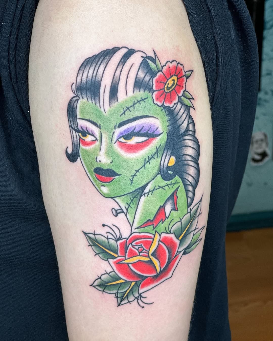 The Bride!!! Super cute lil lady I got to do a few weeks back that once again, was lost to the camera roll. 

I’d love to do more ladies! Use the link in my bio to get in!

Done @spellbound_tattoos 

#neotrad #neotraditional #traddy #amerixantraditional