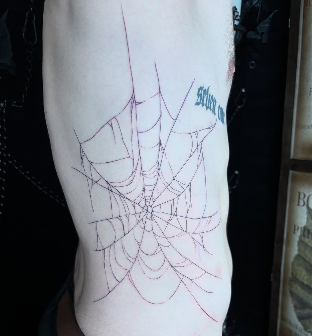 🕸️ 

.
.
.
.

@allegoryink 
@axysrotary 

#longmonttattoos #tattoo #rjbtattoo #web #spiderwebtattoo #coloradotattooartist