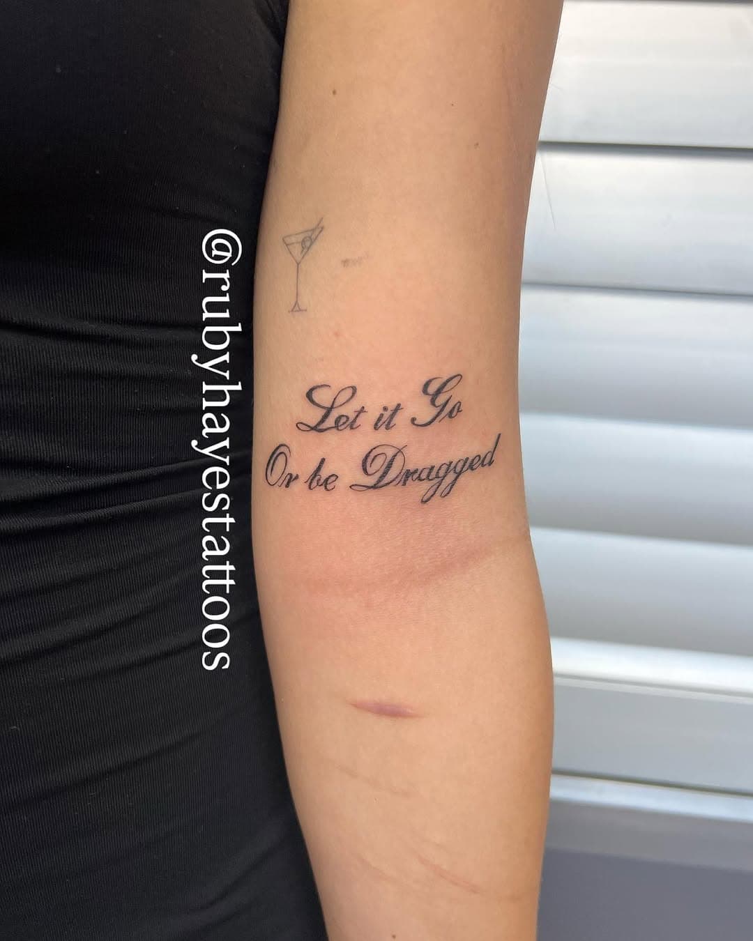 Let it go or be dragged @rubyhayestattoos #purplehazetattoos #purplehazetattoosbeaconsfield #tattoos #tattooideas #rubyhayestattoos #beaconsfieldtatoos #tatts #purplehazetattoos #purplehazetattoosbeaconsfield #tattoos #tattooideas #rubyhayestattoos #beaconsfieldtatoos #tatts #letitgoorbedragged #sayingtattoo