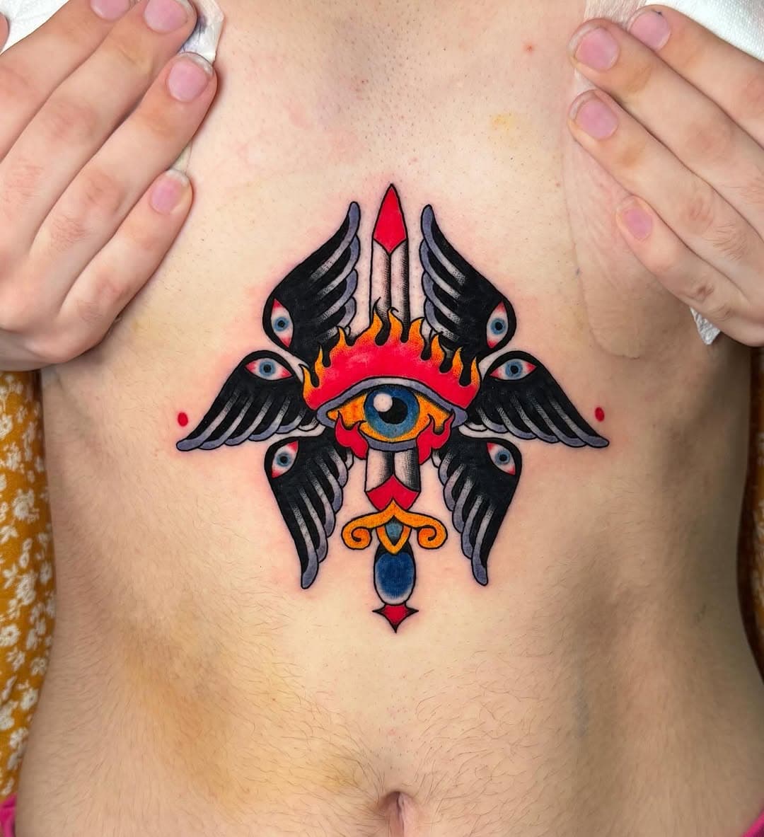 I think Arynn is the toughest person I’ve ever met. First tattoo down, thanks so much girl 🙏🏻 

🗓️ Booking for: MARCH & Beyond • London UK/ BERMUDA MARCH/APRIL

🔗 Link to Book an appointment in bio
🌻 home base: @kingscrosstattoo
💖 custom requests welcome
🎱 100’s of flash designs in FLASH highlight

💌 DM or email info@kingscrosstattooparlour.com for more info or to begin the booking process 🪄

🌈🤡💅🏻 Interested in having this clown in your city? Get in touch for guest spots. 

☻

#angeltattoo #flamingsword #biblicallyaccurateangel #seraphim #ouch #veganlondon #queerlondon #bright_and_bold #londontattooartist #londontattooers #londontattoo #qttr #queerartist #queertattooartist #vegantattooartist #permanentdaydreams #permanentdaydreamstattoo
