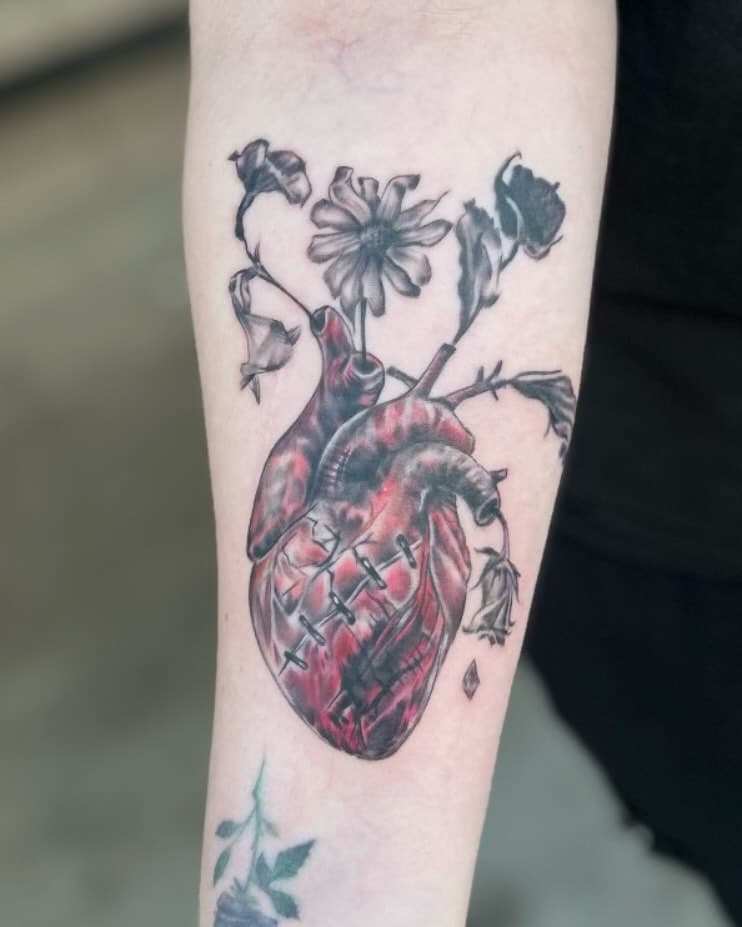 Stitched up anatomical heart tattooed by @godsnd_artistry last week! Benny has availability this Friday - March 21st, due to a last minute appointment reschedule; contact the shop directly by phone: (480) 621-8819 or email: info@saltandlighttattoo.com to schedule a free consultation! 
#saltandlighttattoo #staysalty #saltandlighttattoosupply #chandler #arizona #az #arizonatattooartist #aztattooer #tattoo #tattoos #anatomicalhearttattoo #hearttattoo #walkinswelcome