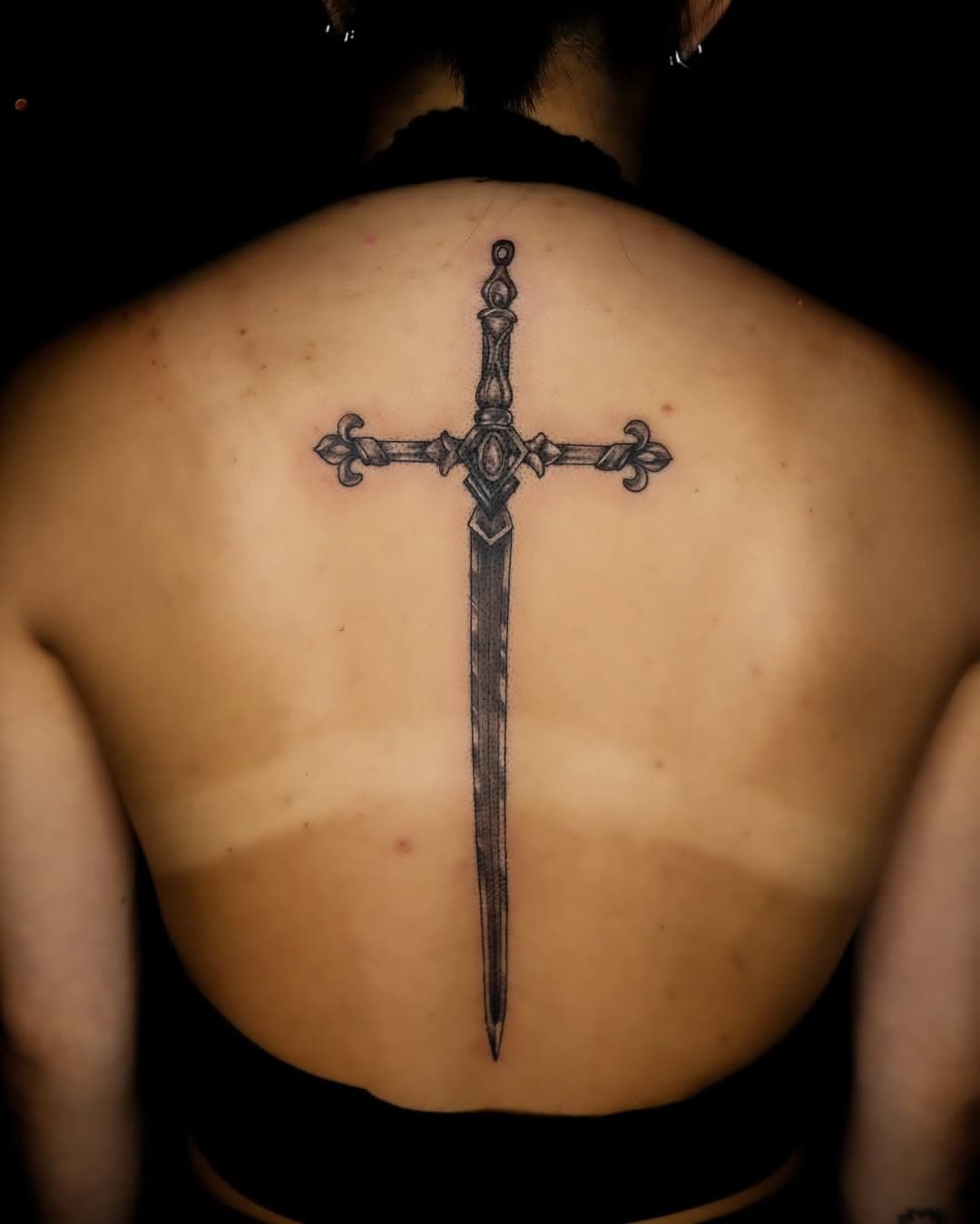 Hardest part was putting it on straight 😆 

#explore #trending #tattooideas #swordtattoo