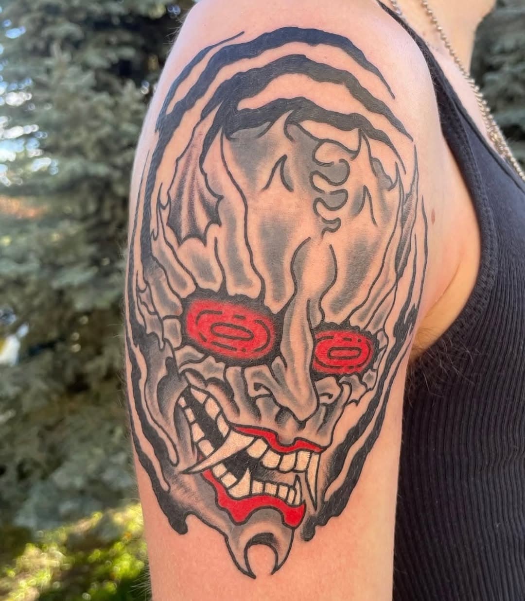 Bold, fierce, and unapologetic. 
Tattoo by Aiden at Solana Tattoo Co. ⚡🔥 
.
.
.
.

#NextLevelInk
#fortCollins #fortcollinstattooartist #fortcollinstattoo #foco #csurams #coloradotattoo #coloradotattoos #fortcollinscolorado #coloradostateuniversity 
#lovelandcolorado