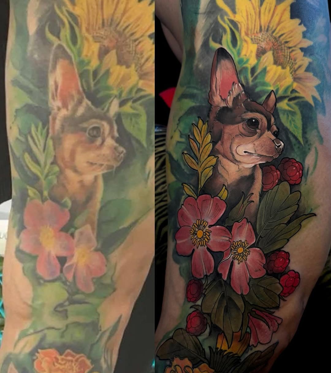 Haven’t posted much. But I’m still here. Thanks for the support pals ❤️ #yegtattoos #edmontontattoos #yegtattooartist #edmontontattooartist #neotrad #neotraditionaltattoos #neotradtattoo #illustrativetattoo #colortattoos @deadlynorthsupply @elsewheretattoo