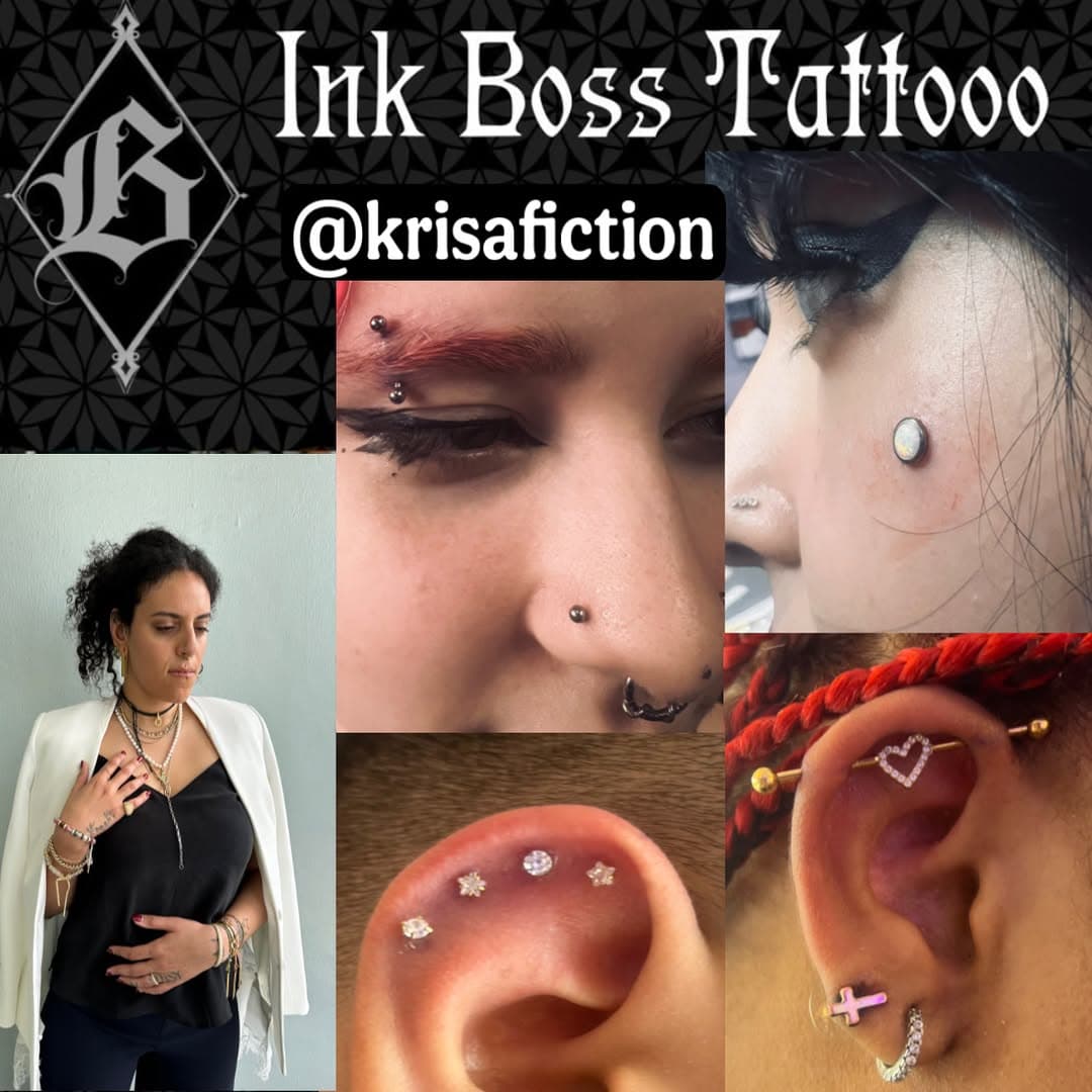 Ink Boss is pleased to introduce our newest piercer, Kris (aka, Celeste/Cel). With Cel, our piercing hours will now be greatly expended to better serve our clients. Come stop by and meet Cel, and keep an eye out for our "Meet and Greet" special soon to be posted!